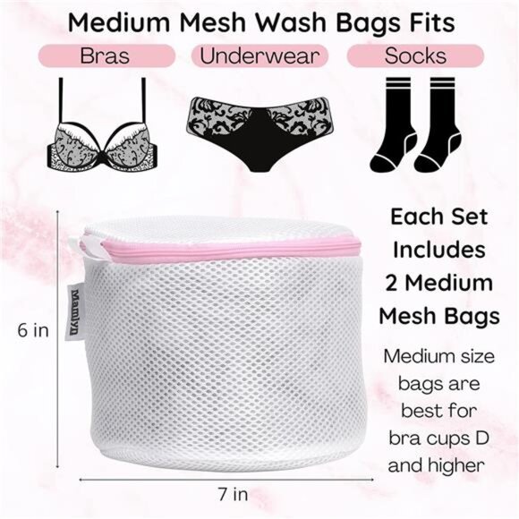 Mesh Bra Bags for Washing Machine, Lingerie wash Bags for Laundry - Picture 3 of 7